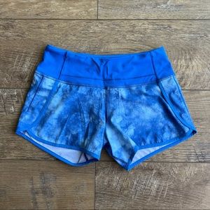 Lululemon Run Times Shorts - Blue Tie-Dye